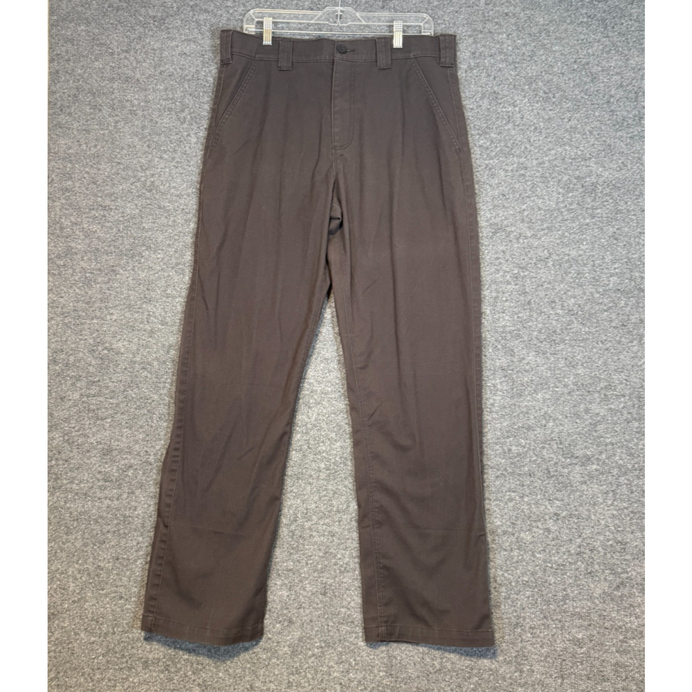 Iron Co Pants Mens 34 Gray Chino Straight Leg Performance Stretch‎ Casual Preppy